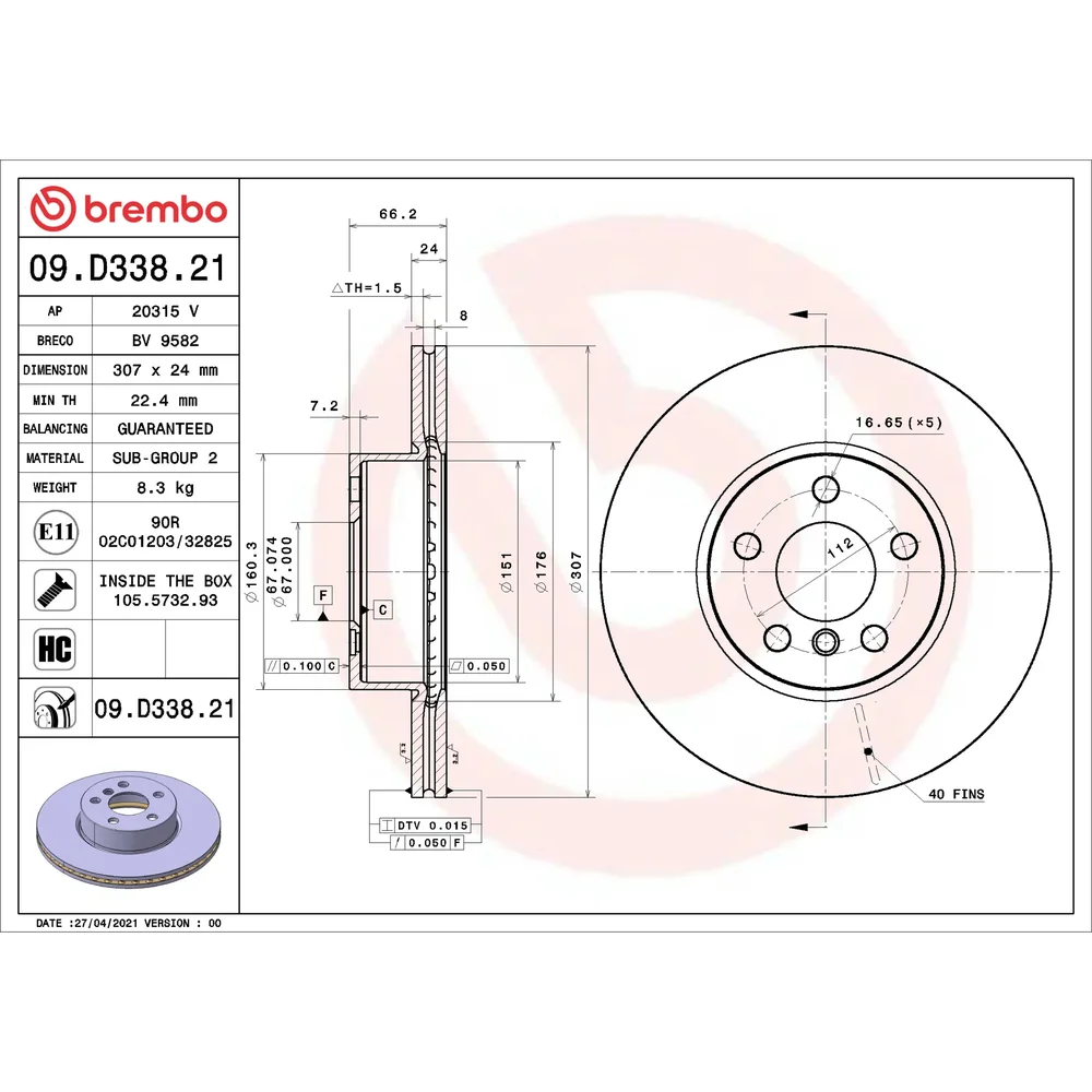 Discos Delanteros Estándar - BMW -SERIE 3 330I