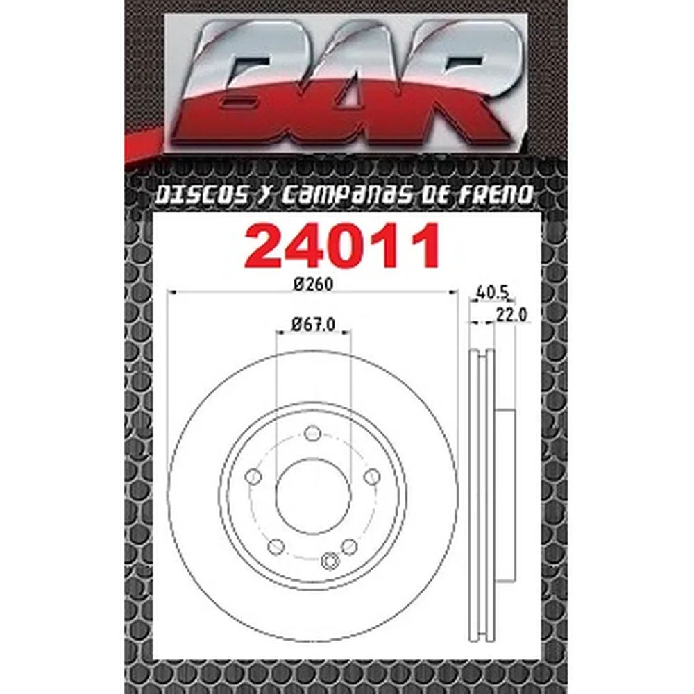 Discos Delanteros Estándar - MERCEDES BENZ -Clase A A140 A 160 A190