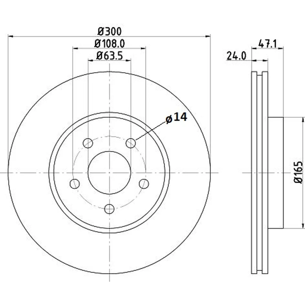 Discos Delanteros Estándar - FORD -Mondeo 1.8i 16v / 2.0i 16v