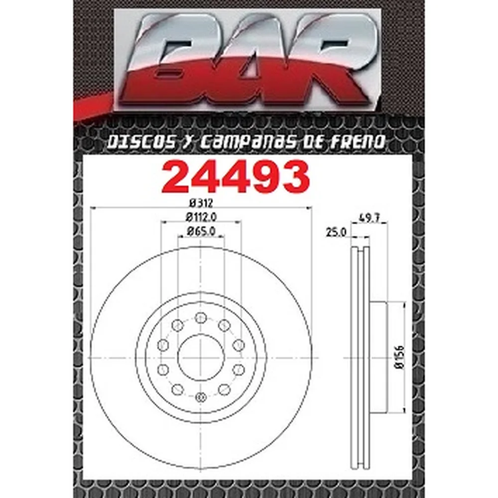 Discos Delanteros Estándar - AUDI -A3 2.0 16V FSI
