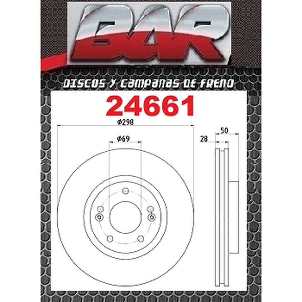Discos Delanteros Estándar - HYUNDAI -Santa Fe 2.7