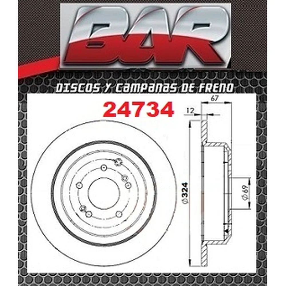 Discos Traseros Estándar - HYUNDAI -Veracruz 3.8 Con Campana