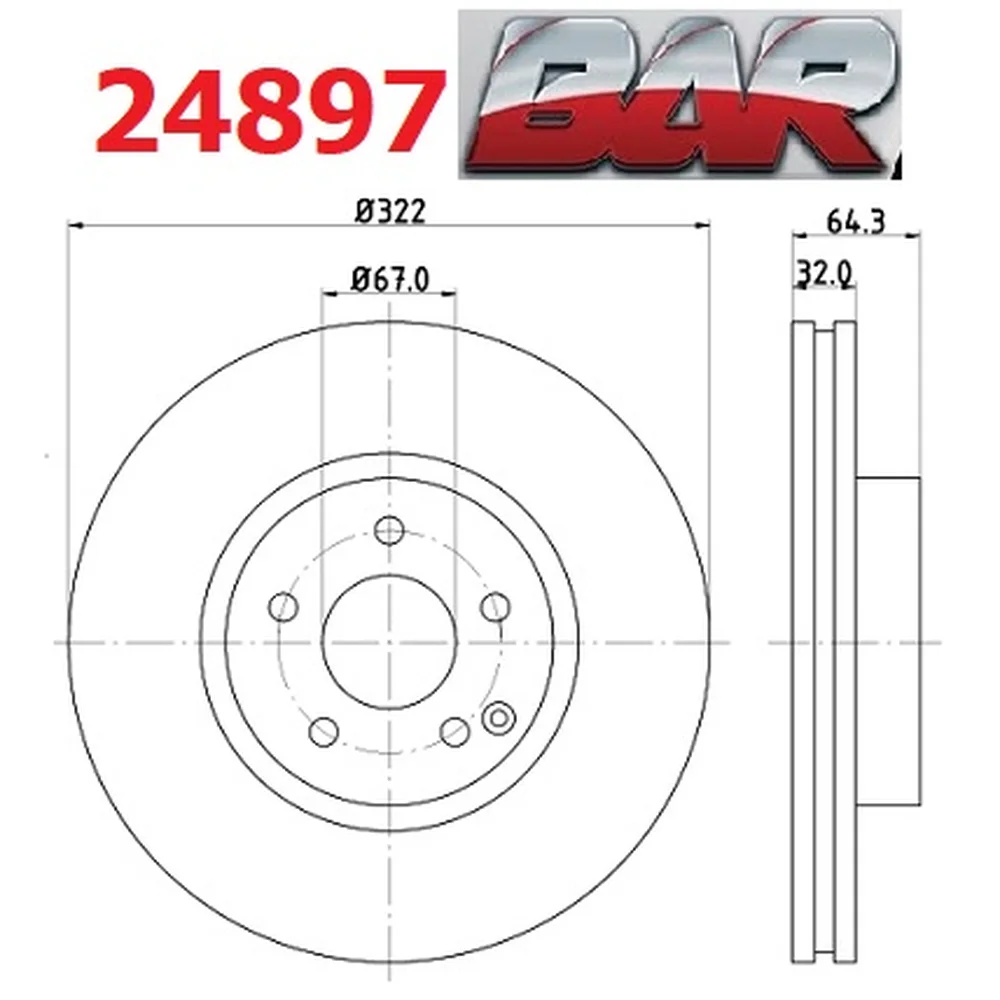 Discos Delanteros Estándar - MERCEDES BENZ -Clase C (204) C320 - C350 - C300