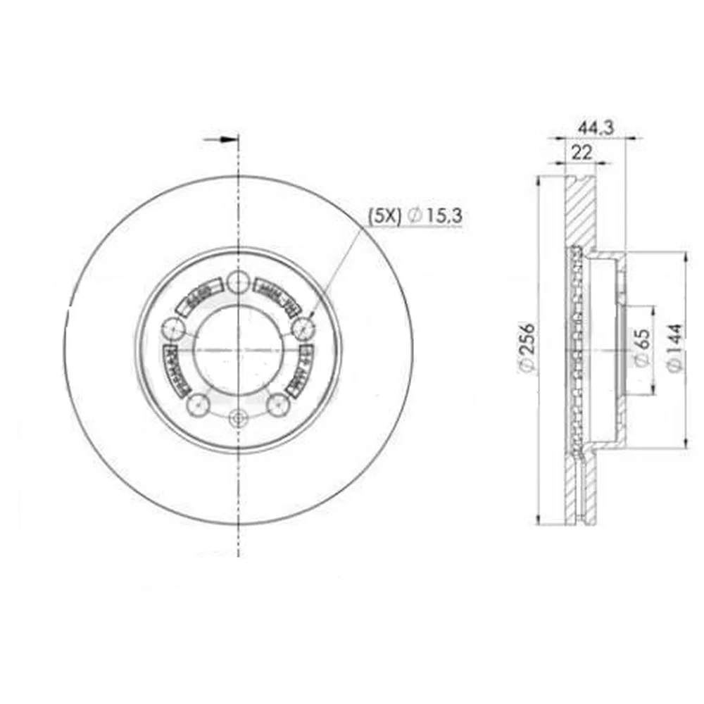 Discos Delanteros Estándar - VOLKSWAGEN -Polo 1,6 MSI