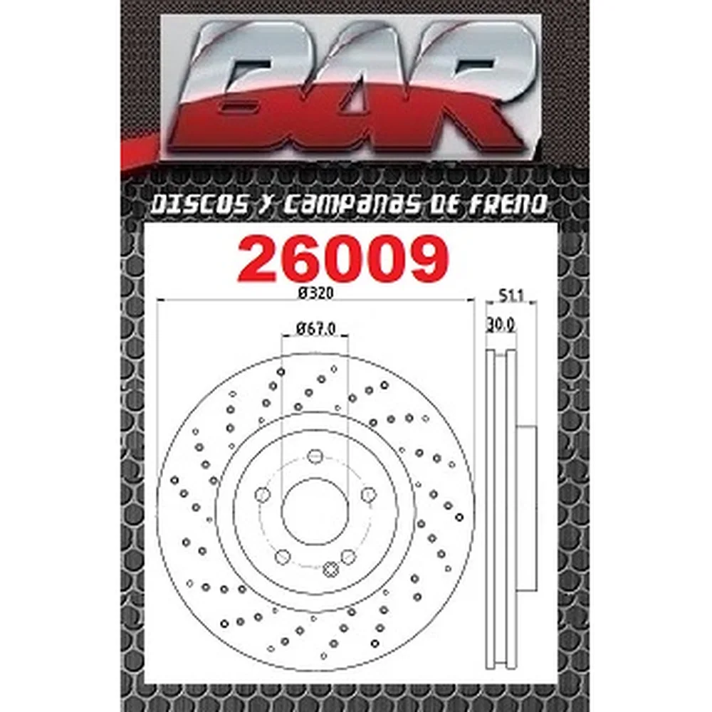 Discos Delanteros Estándar - MERCEDES BENZ -A220 CDI (PERFORADO)