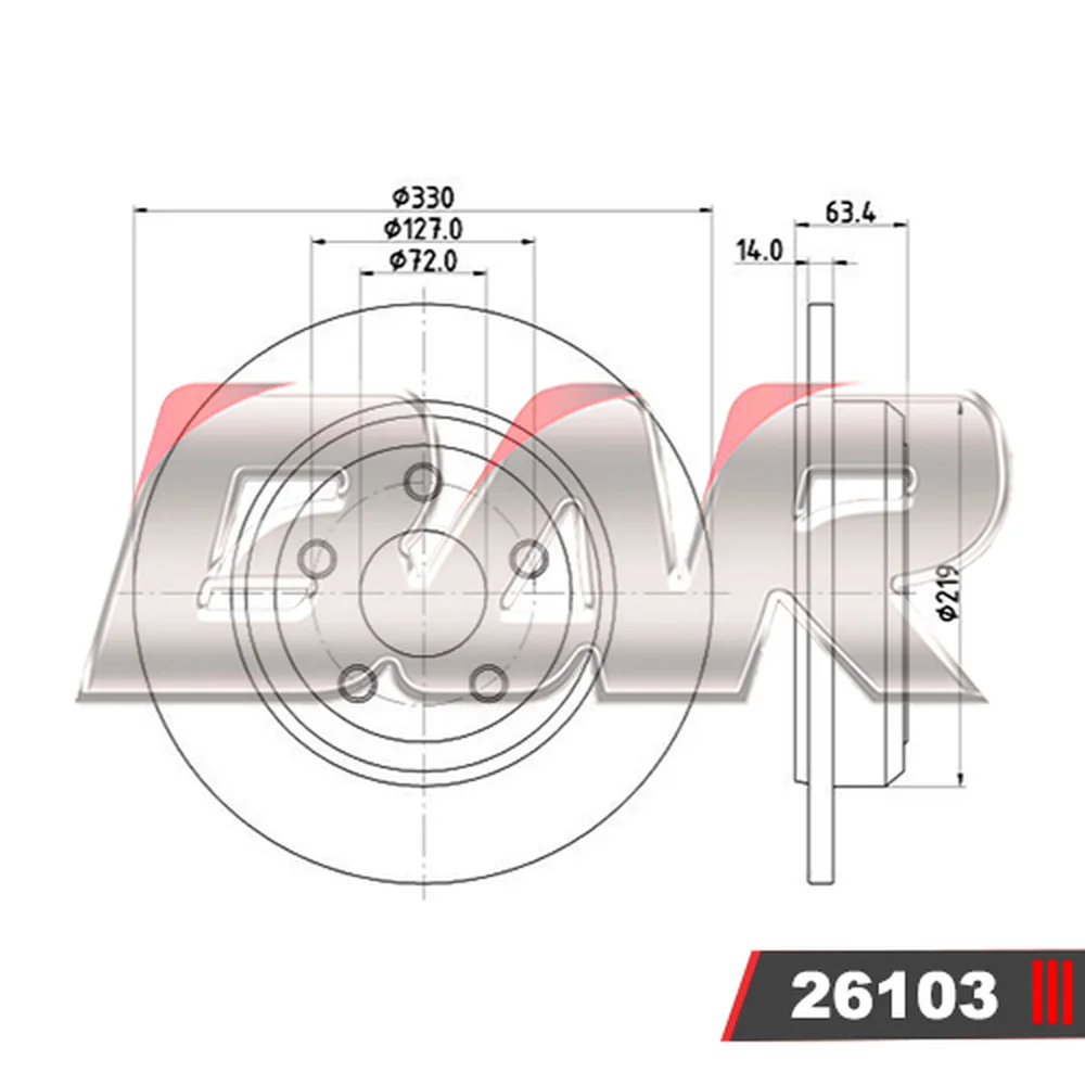 Discos Traseros Estándar - JEEP -Grand Cherokee 5.7 V8 HEMI