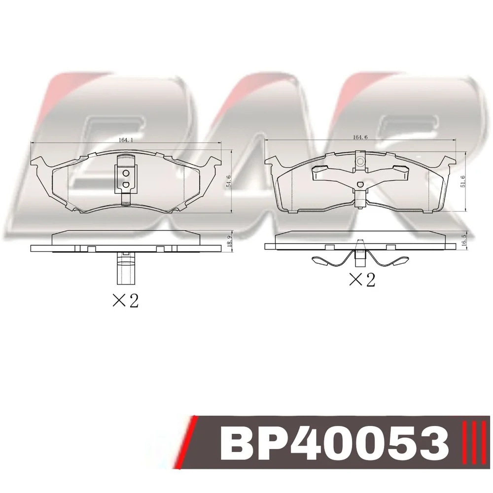 Pastillas de freno delanteras - CHRYSLER DODGE - CARAVAN/GRAND CARAVAN