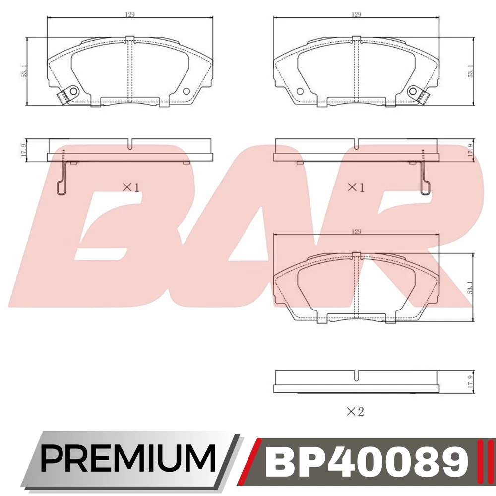 Pastillas de freno delanteras - HONDA ACCORD/ROVER 825-827 87/96
