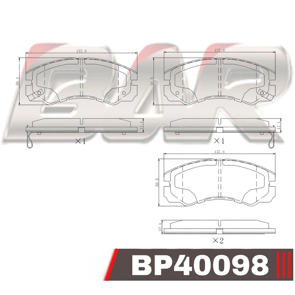 Pastillas de freno delanteras - HONDA PASSPORT/ISUZU RODEO-TROOPER/OPEL 90/94