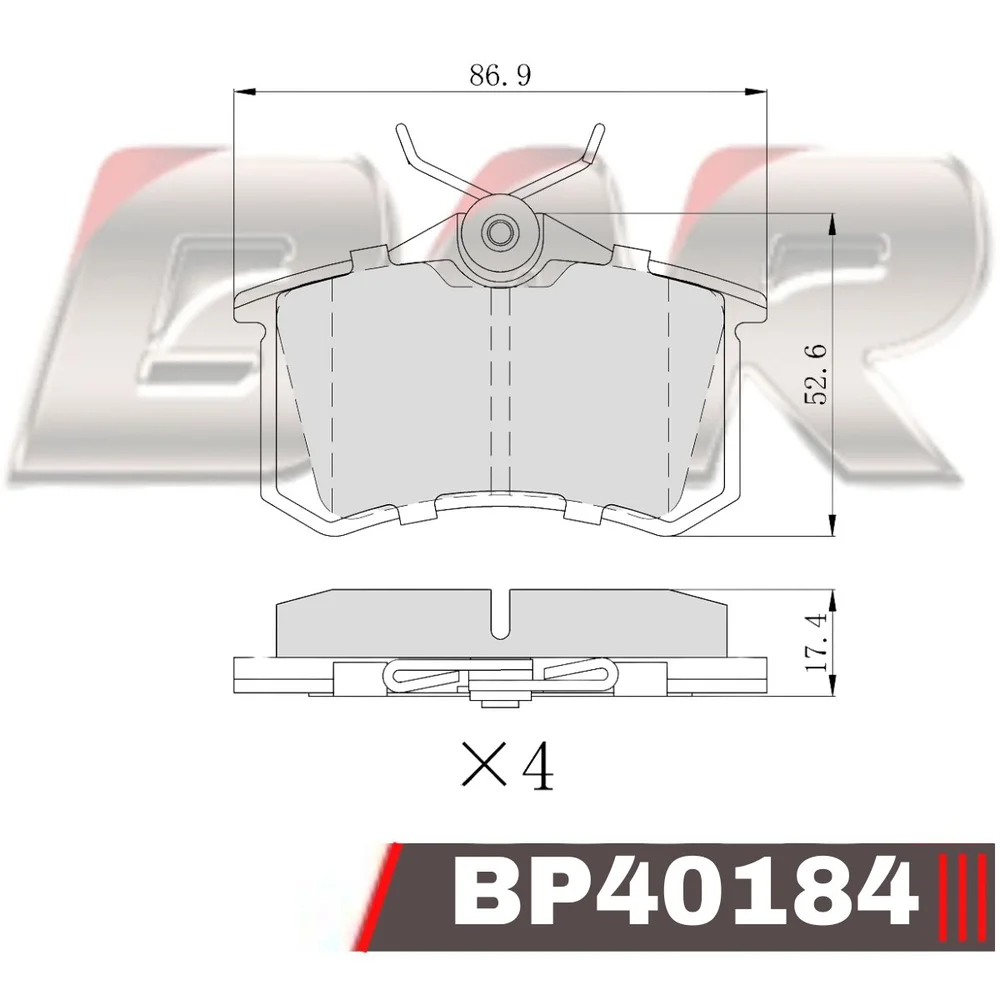 Pastillas de freno traseras - PEUGEOT 306-309-405/VW/CITROEN 90/94