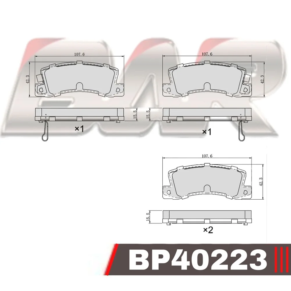 Pastillas de freno traseras - TOYOTA CAMRY-CELICA-COROLLA/LEXUS 90/94