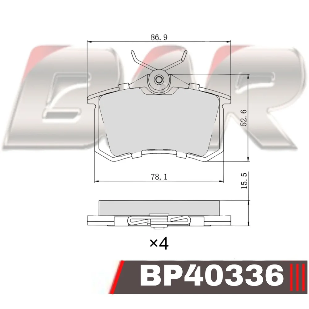 Pastillas de freno traseras - PEUGEOT 306--405/ SEAT IBIZA/ VOLKS./AUDI 90/ VW-TCROSS
