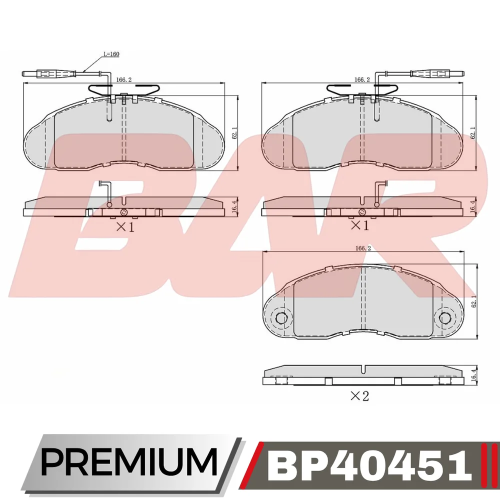Pastillas de freno delanteras - NISSAN AVIA- EBRO-KB- TRADE/ RENAULT B70-80-90-110