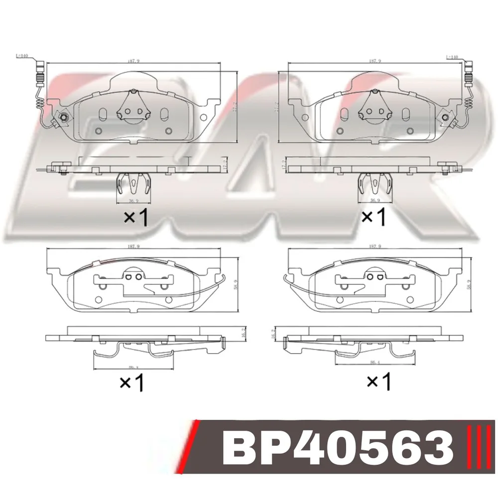 Pastillas de freno delanteras - MERCEDES BENZ ML 320-430 98/