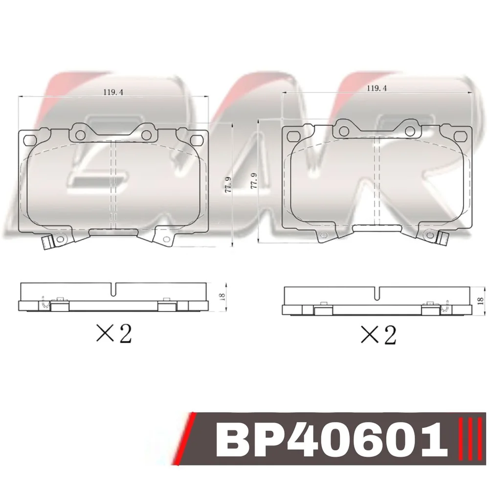 Pastillas de freno delanteras - TOYOTA LAND CRUSIER- 98/