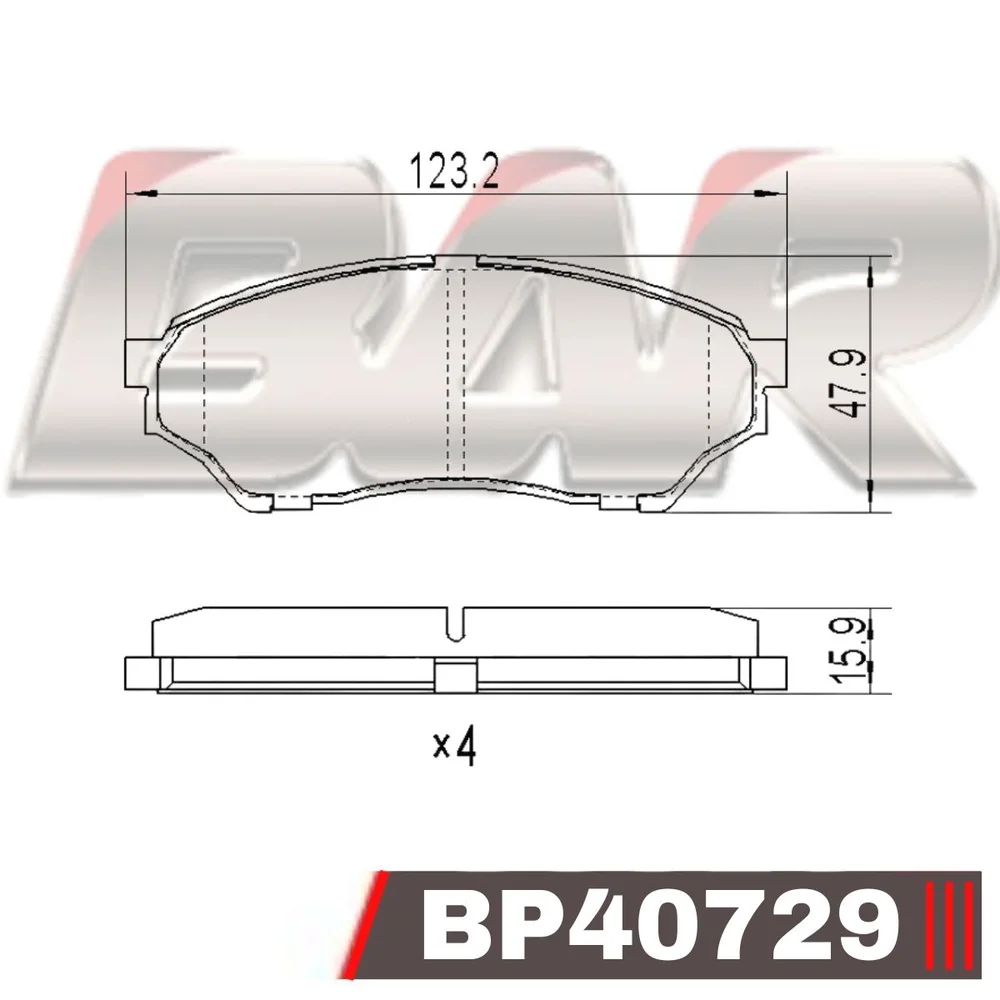 Pastillas de freno delanteras - MITSUBISHI MONTERO 1.8 2001/