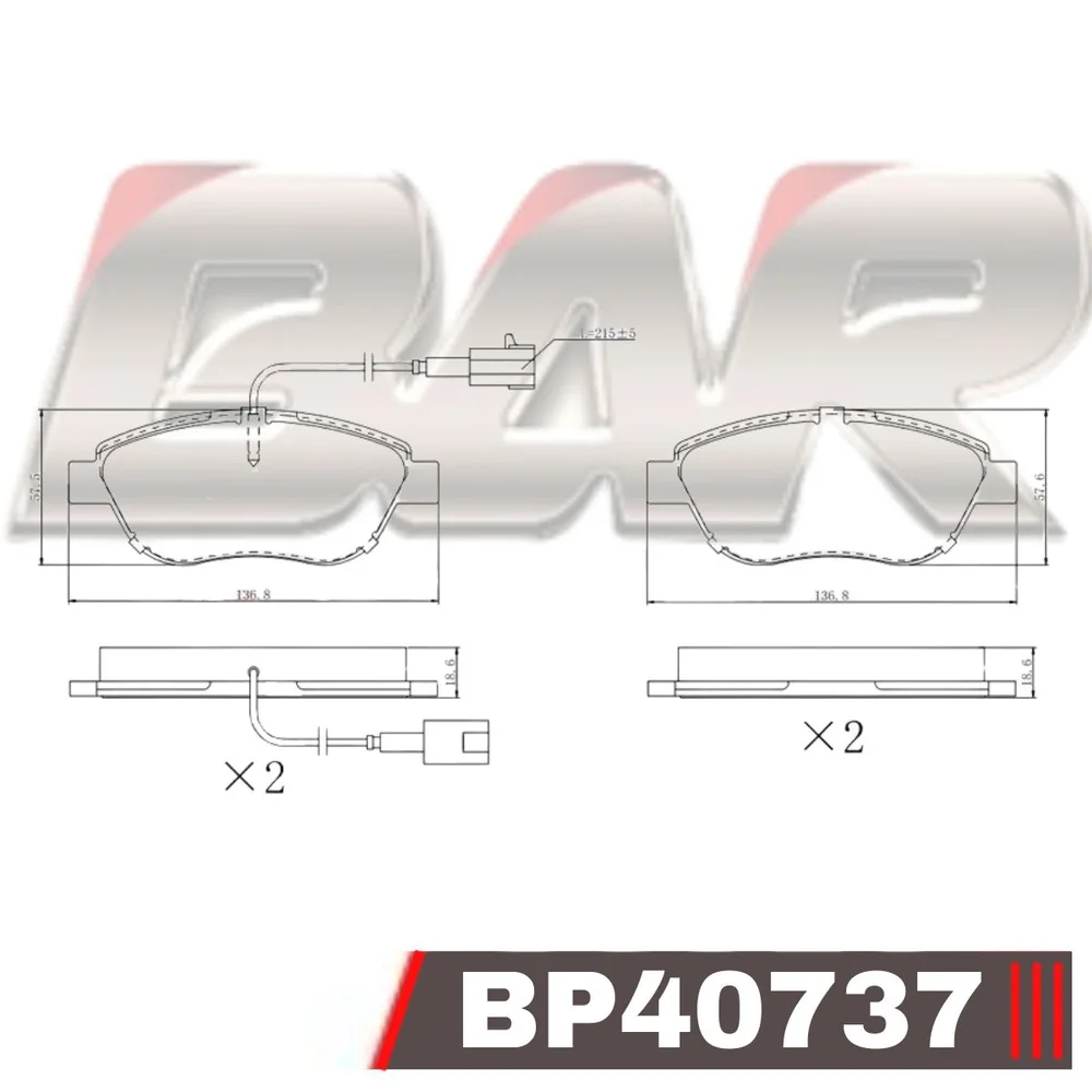 Pastillas de freno delanteras - FIAT STILO 1.8 16v 2002/...