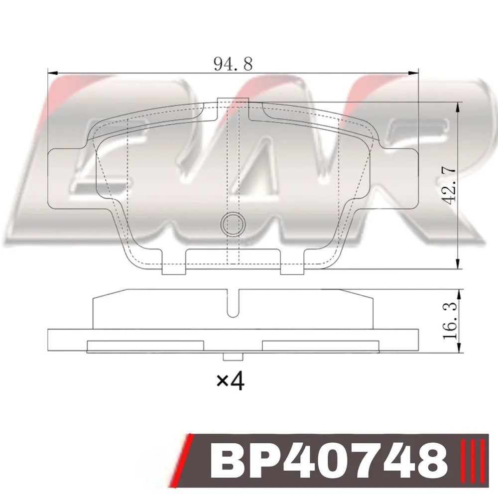 Pastillas de freno traseras - FIAT Stilo(todos) 01/ - Multipla 02/ ALFA ROMEO Mito