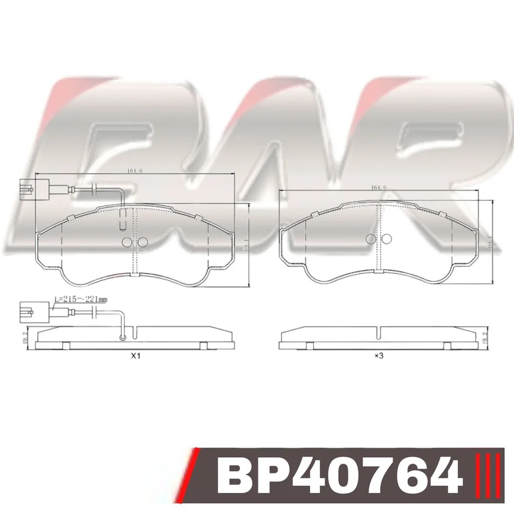 Pastillas de freno delanteras - PEUGEOT Boxer I/FIAT Ducato/CITROEN Jumper 02/