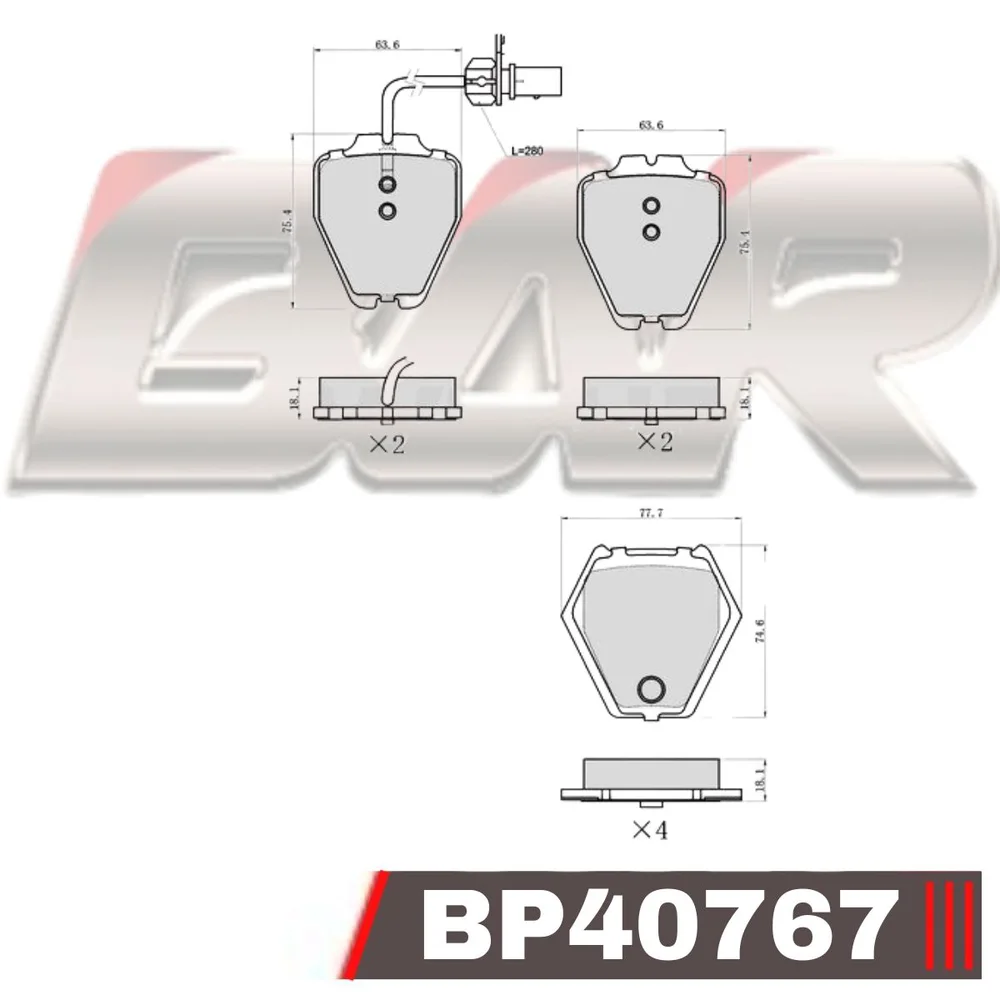 Pastillas de freno delanteras - VW Passat /AUDI A4-A6-A8-S4-S6 99/