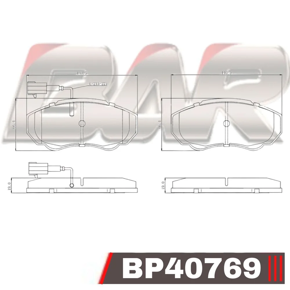Pastillas de freno delanteras - PEUGEOT Boxer I/FIAT Ducato/CITROEN Jumper 01/