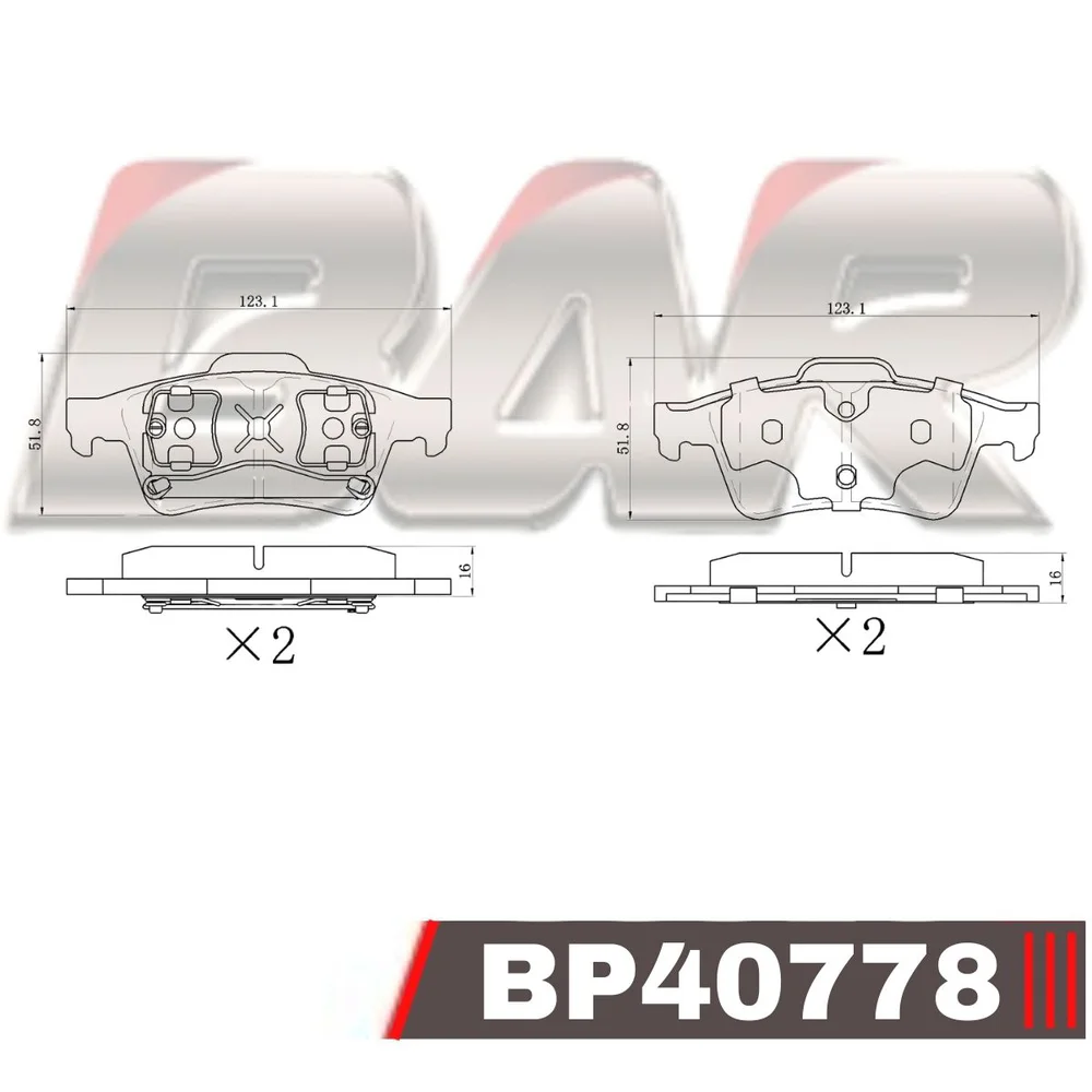 Pastillas de freno traseras - FORD/NISSAN/CHEVROLET/SAAB 01/
