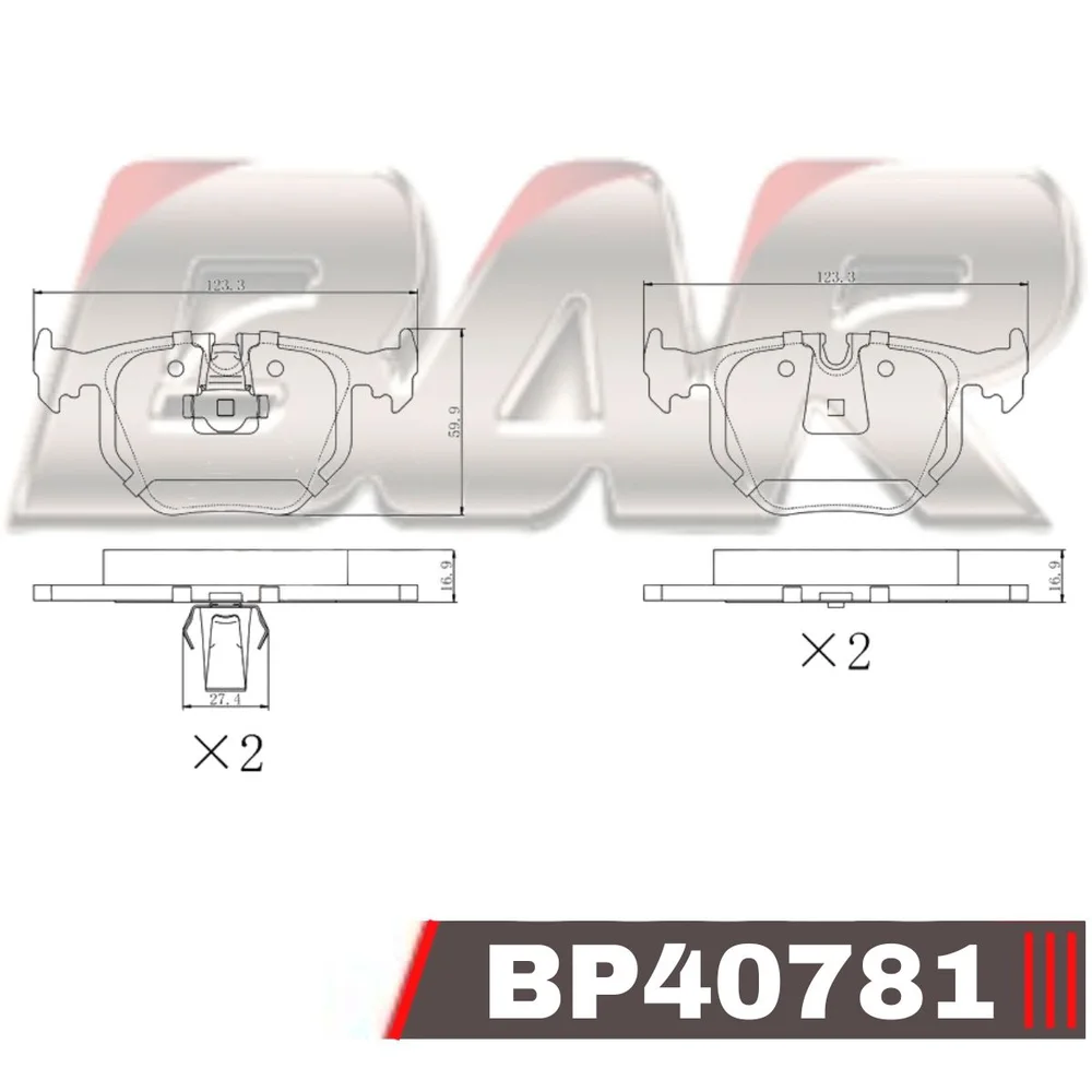 Pastillas de freno traseras - BMW 7 E65 - E66