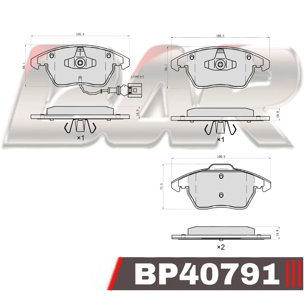 Pastillas de freno delanteras - AUDI A3-S3/ VW /SEAT/SKODA 03/