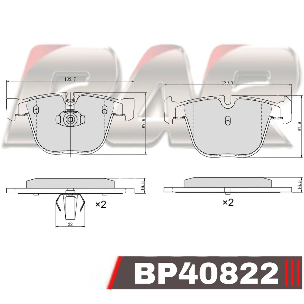 Pastillas de freno traseras - 3 CABRIO-COUPE-5-6-7-X5-X6 (BMW)