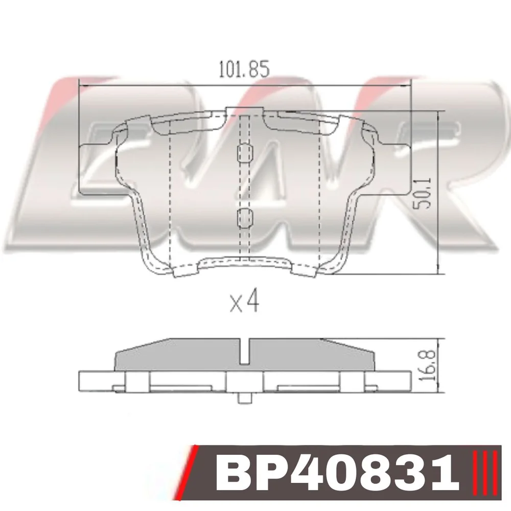 Pastillas de freno traseras - FORD Mondeo III 05/