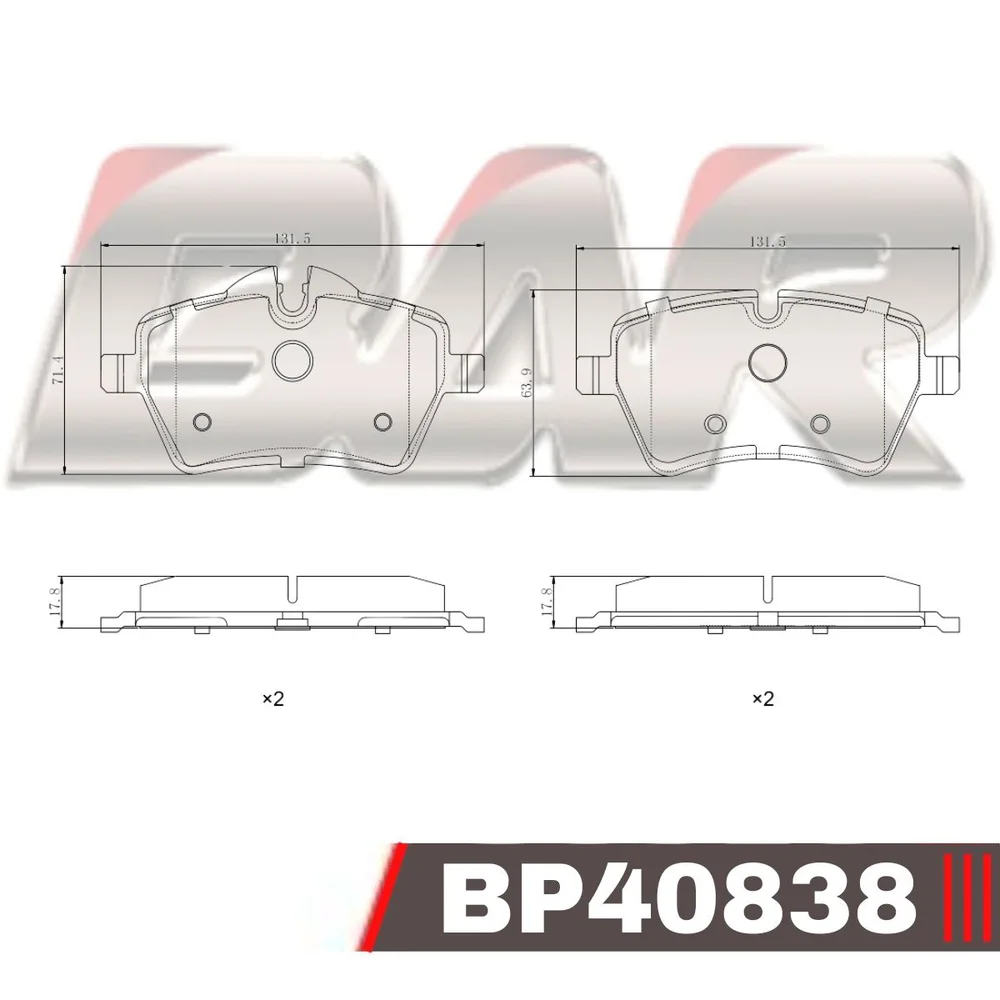 Pastillas de freno delanteras - MINI COOPER II (R56) (R57) LLANTA 16"