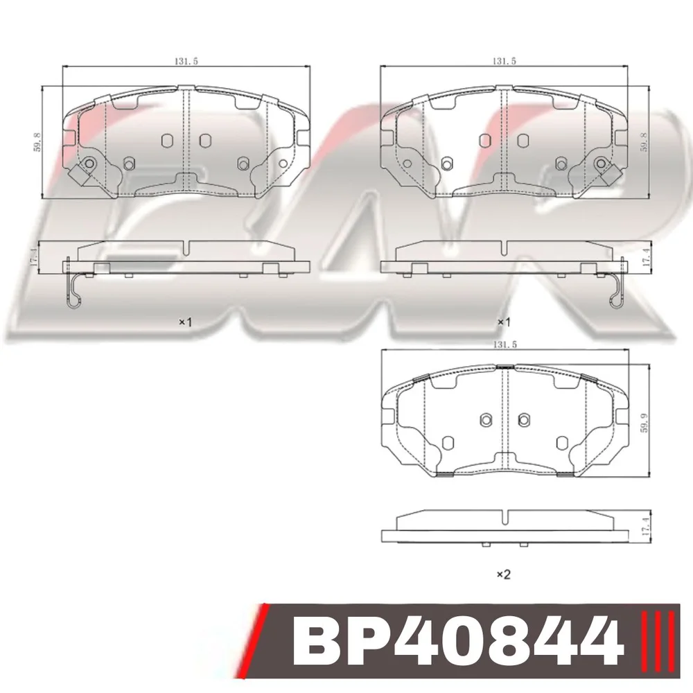 Pastillas de freno delanteras - HYUNDAI COUPE-SONATA-TUCSON / KIA MAGENTIS-SPORTAGE