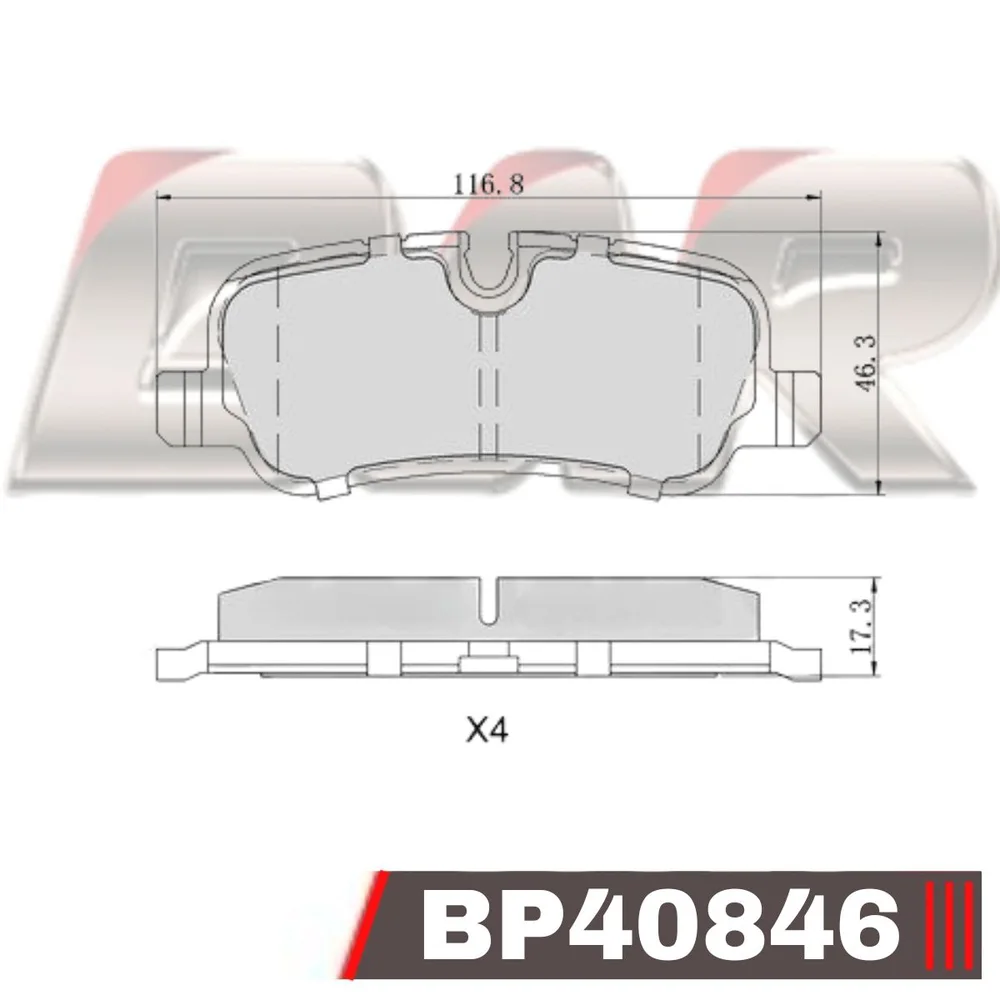 Pastillas de freno traseras - LAND ROVER Discovery III 04/