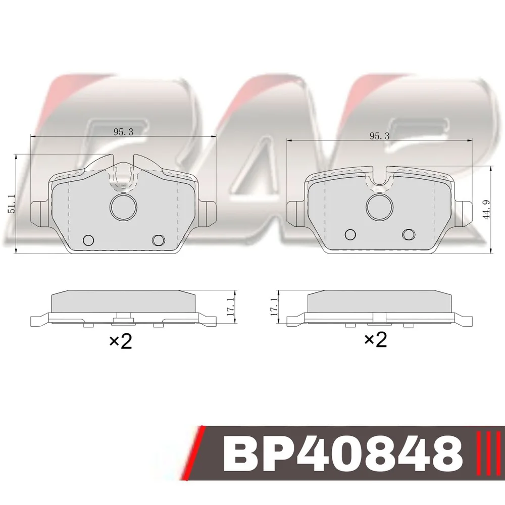 Pastillas de freno traseras - BMW Serie 1 - Serie 3 IV 04/