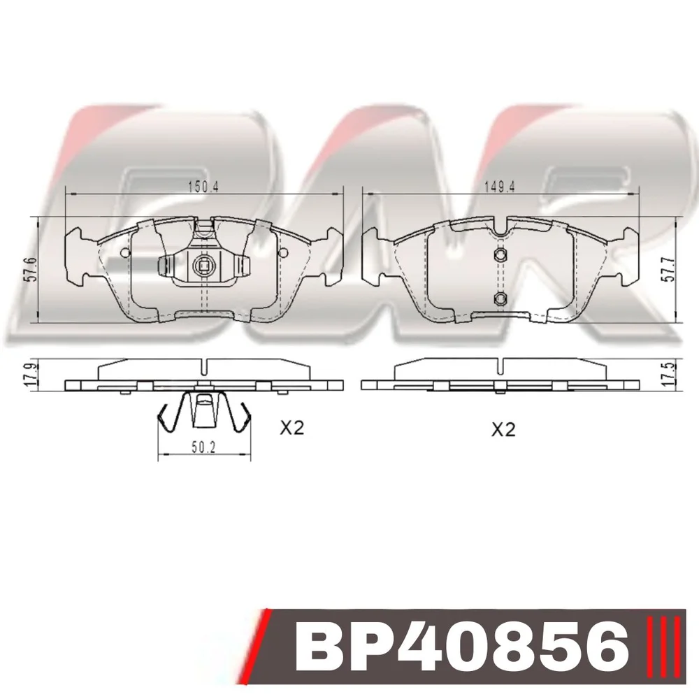 Pastillas de freno delanteras - BMW Serie 1 - Serie 3 IV 04/