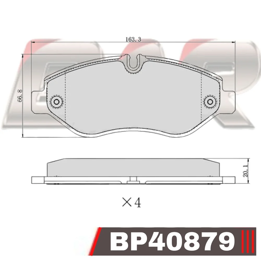 Pastillas de freno delanteras - IVECO DAILY 55.16 / M. BENZ SPRINTER 311-316-416-516 2012/à (+ KIT ACCESORIOS)