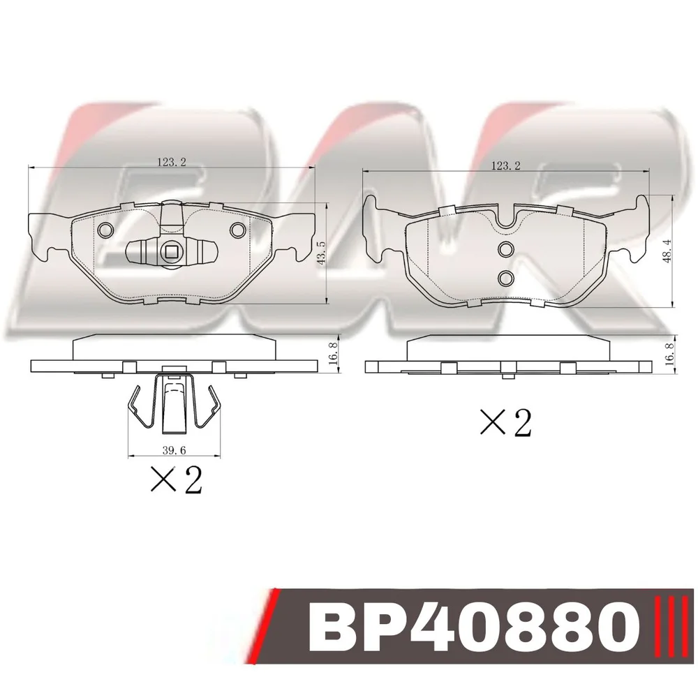 Pastillas de freno traseras - BMW Serie 1 120/Serie 3 320i/25i/Serie IV 05/