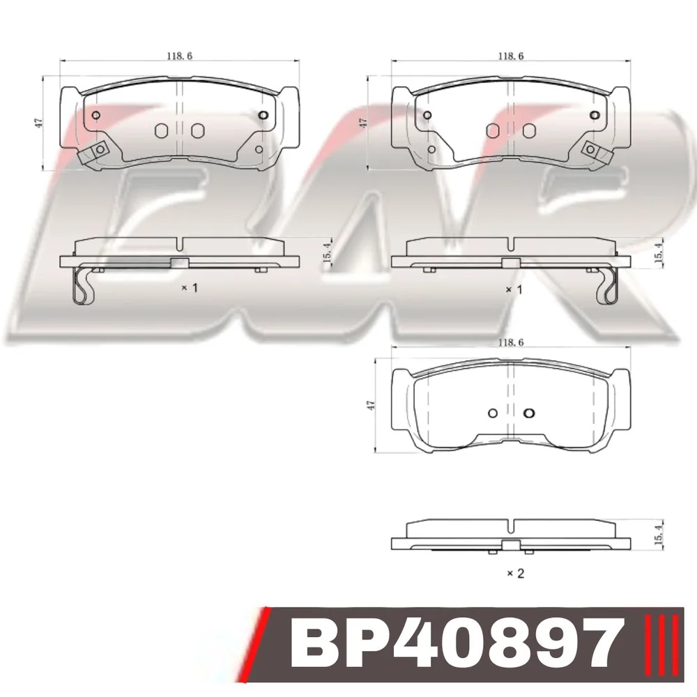 Pastillas de freno traseras - HYUNDAI Santa Fe