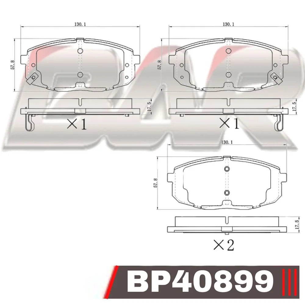 Pastillas de freno delanteras - HYUNDAI i30 / KIA Carens II - Cee?d 02/