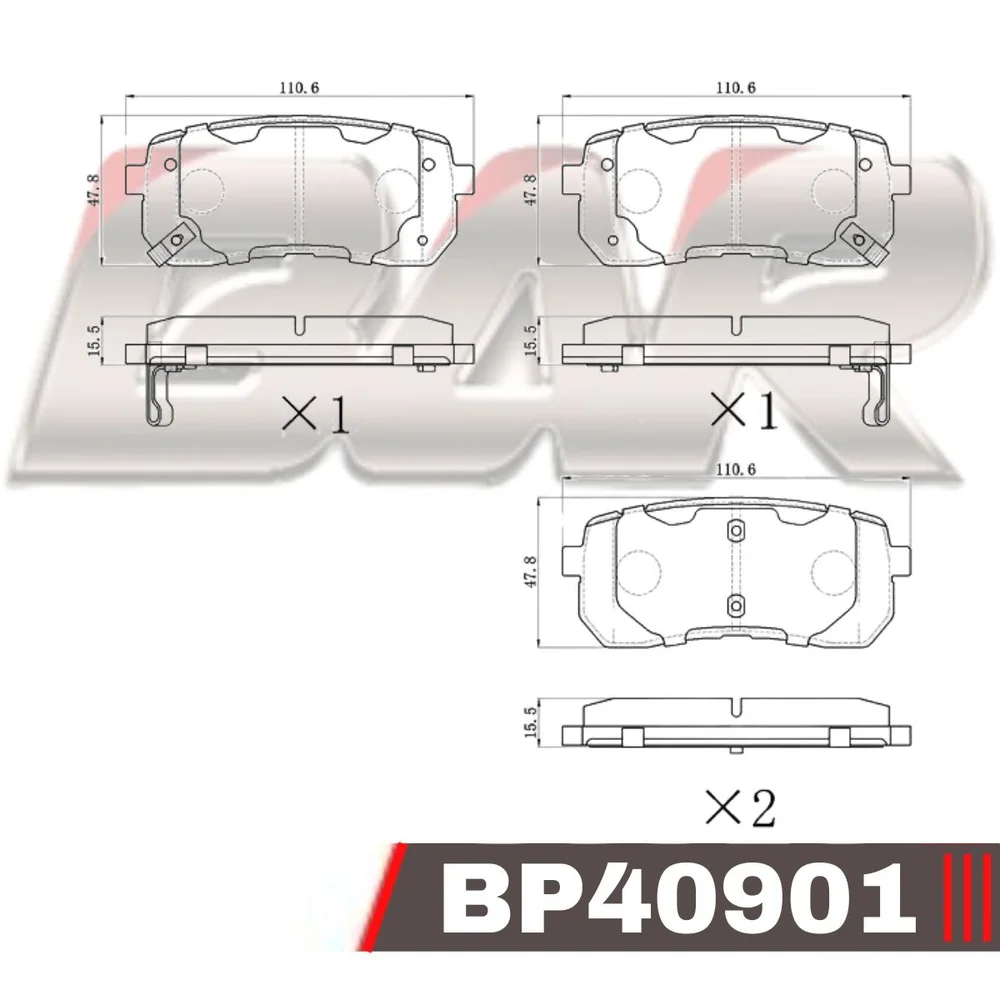 Pastillas de freno traseras - KIA CARNIVAL