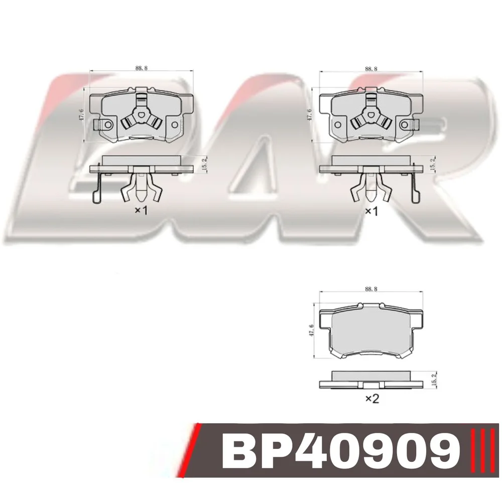 Pastillas de freno traseras - HONDA CR-V II/FR-V