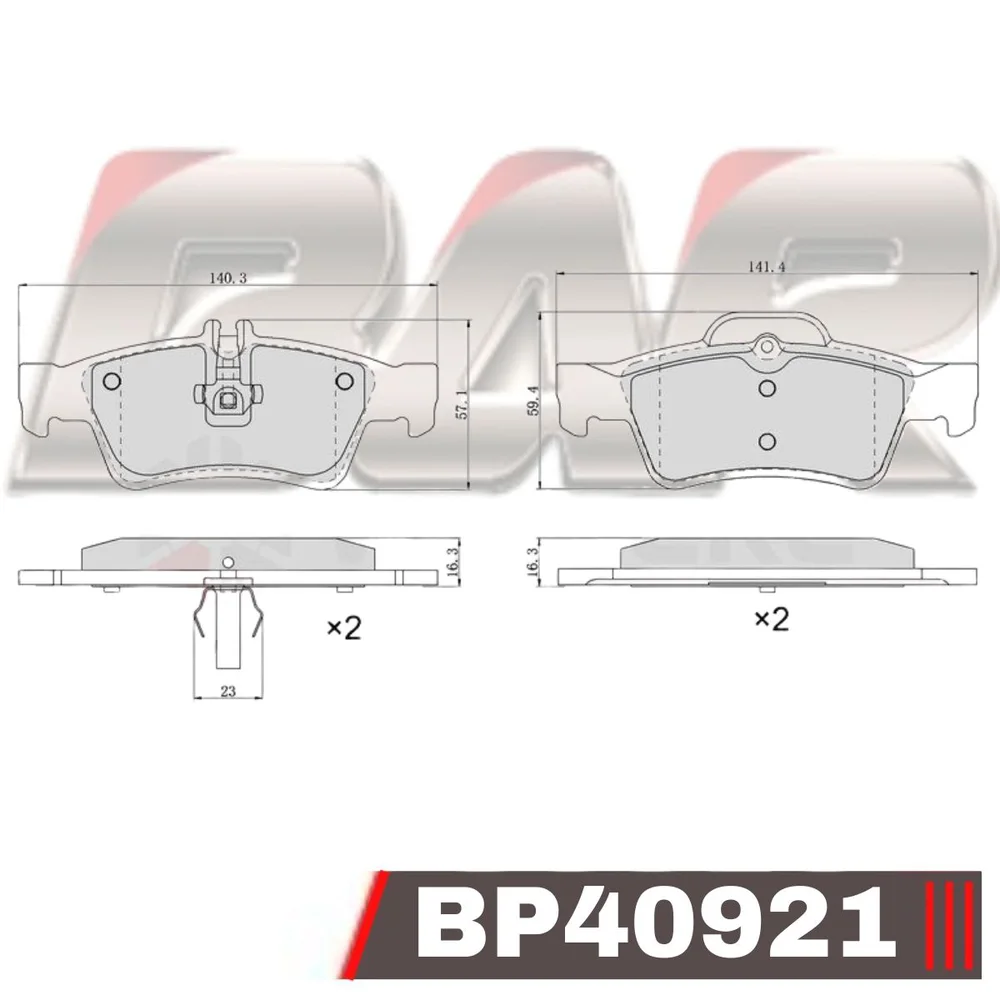 Pastillas de freno traseras - MERCEDES BENZ CLASE C - E - S - CLS - SL