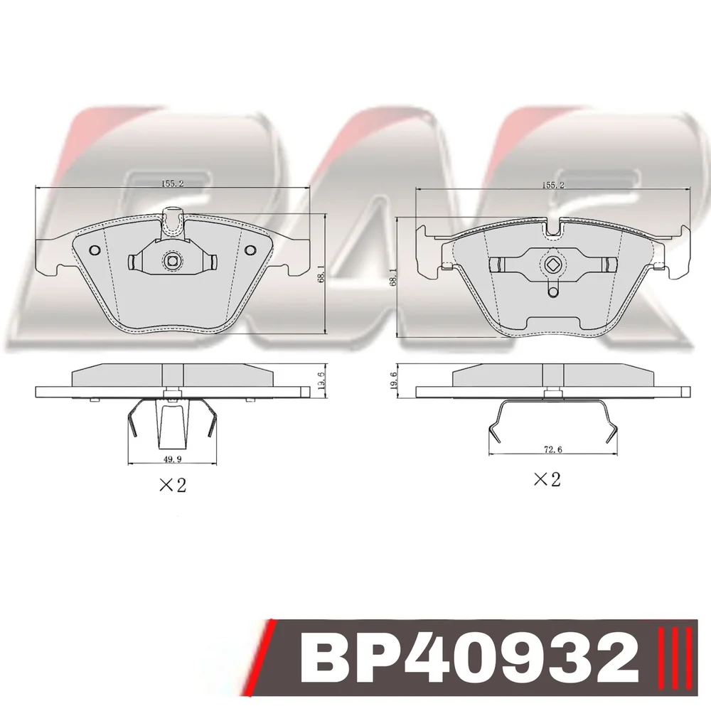 Pastillas de freno delanteras - BMW SERIE 7 375i/345i