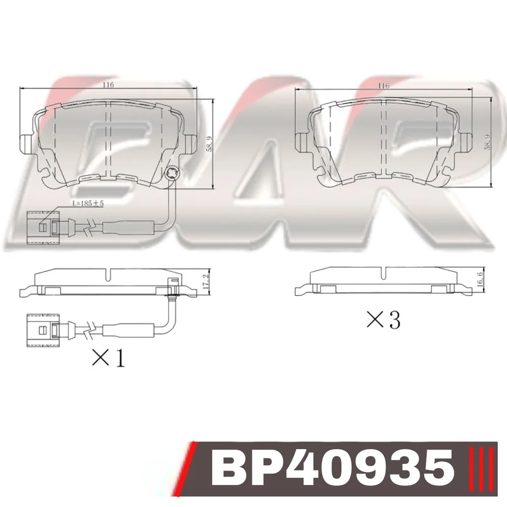 Pastillas de freno traseras - VW TRANSPORTER 1,9TDI 2,2 2,5 3,2 V6 2003