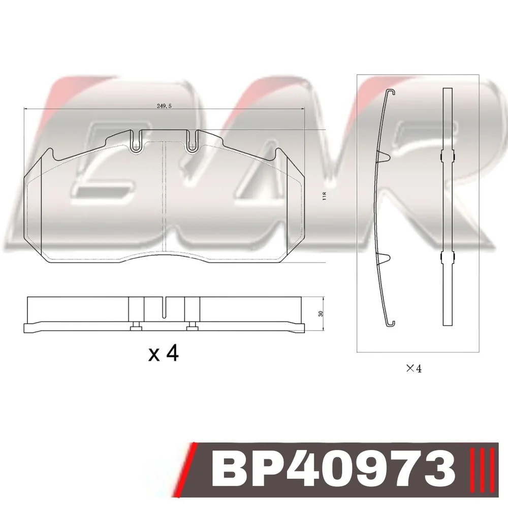 Pastillas de freno - RENAULT/VOLVO MAGNUM/B9
