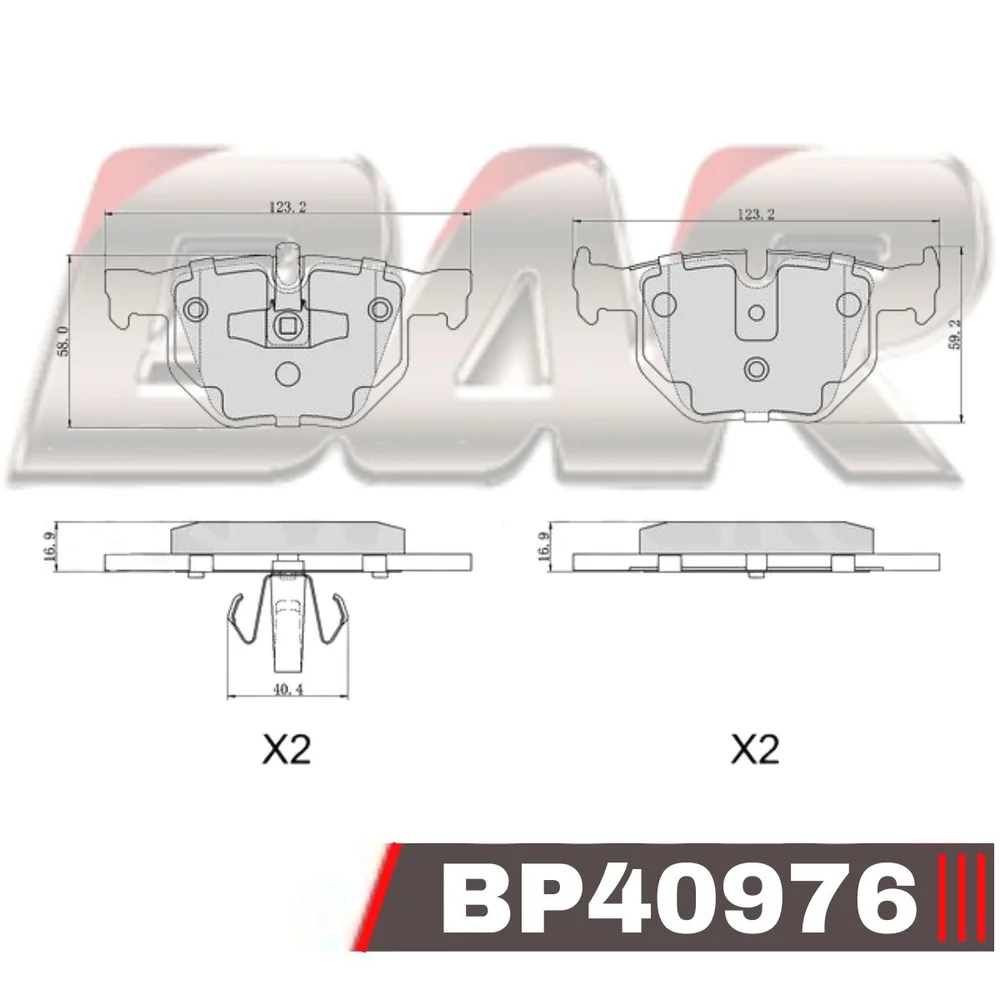 Pastillas de freno traseras - BMW X5 3,0-3,0D/SERIE 7-730D-730I-735I