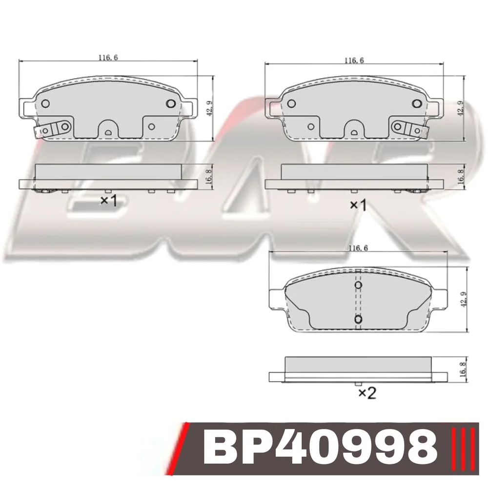 Pastillas de freno traseras - OPEL CRUZE