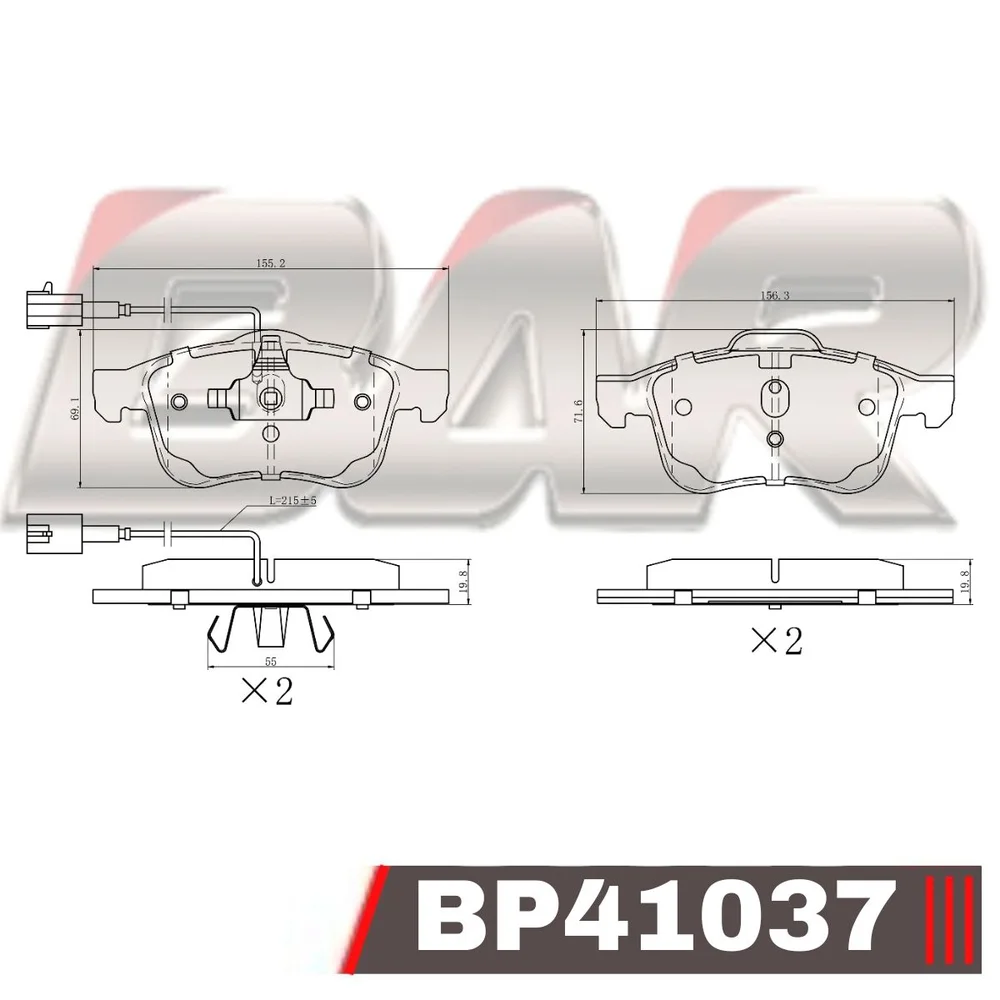 Pastillas de freno delanteras - ALFA ROMEO 159 /BRERA/SPIDER 2,2 JTS 2006>