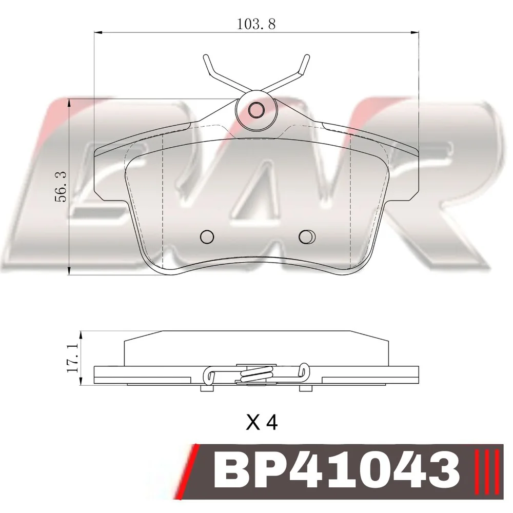Pastillas de freno traseras - CITROEN C4 1,6 16V HDI- PEUGEOT 3008 1,6 THP/RCZ 1,6 16V/2,0 HDI 16V