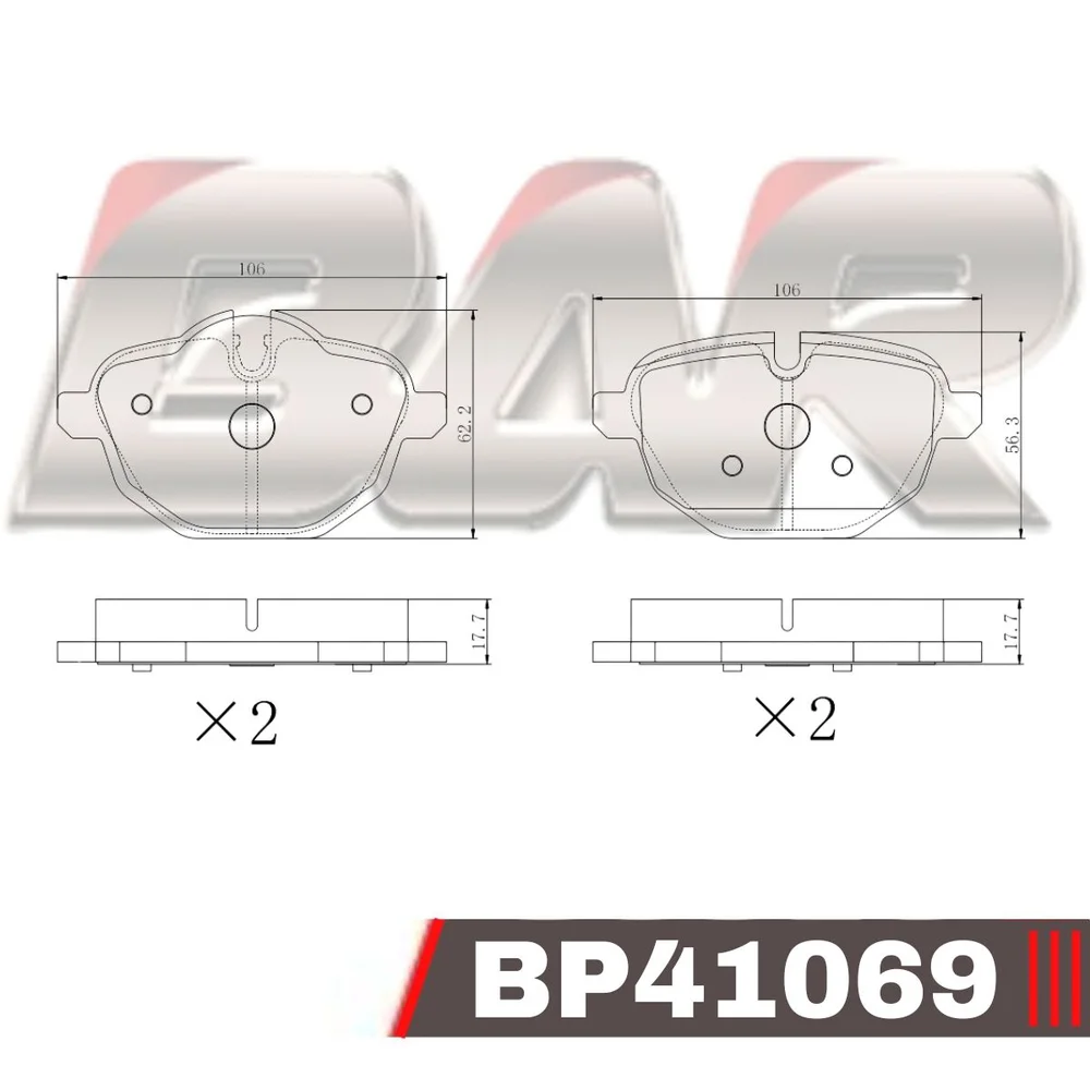 Pastillas de freno traseras - BMW SERIES VI/X3/Z4 09>